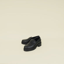 Hermes Black Hitch Loafers 36.5