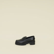 Hermes Black Hitch Loafers 36.5