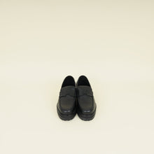 Hermes Black Hitch Loafers 36.5