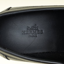 Hermes Black Hitch Loafers 36.5