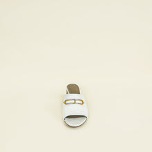 Hermes Blanc Camilla Slide Sandals 36.5