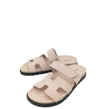 Hermes Rose Porcelaine Chypre Suede Goatskin Sandal 36.5