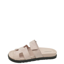 Hermes Rose Porcelaine Chypre Suede Goatskin Sandal 36.5