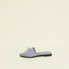 Hermes Violet Glycine Giulia Suede Goatskin Sandal 36.5