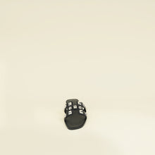 Hermes Noir Medor Studs Oran Calfskin Sandal 36.5