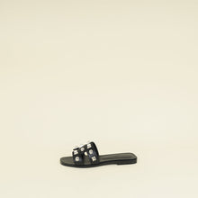 Hermes Noir Medor Studs Oran Calfskin Sandal 36.5