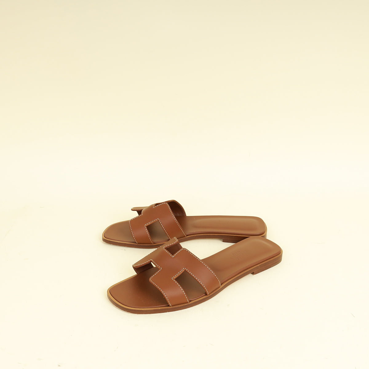 Hermes Gold Oran Sandals 36.5