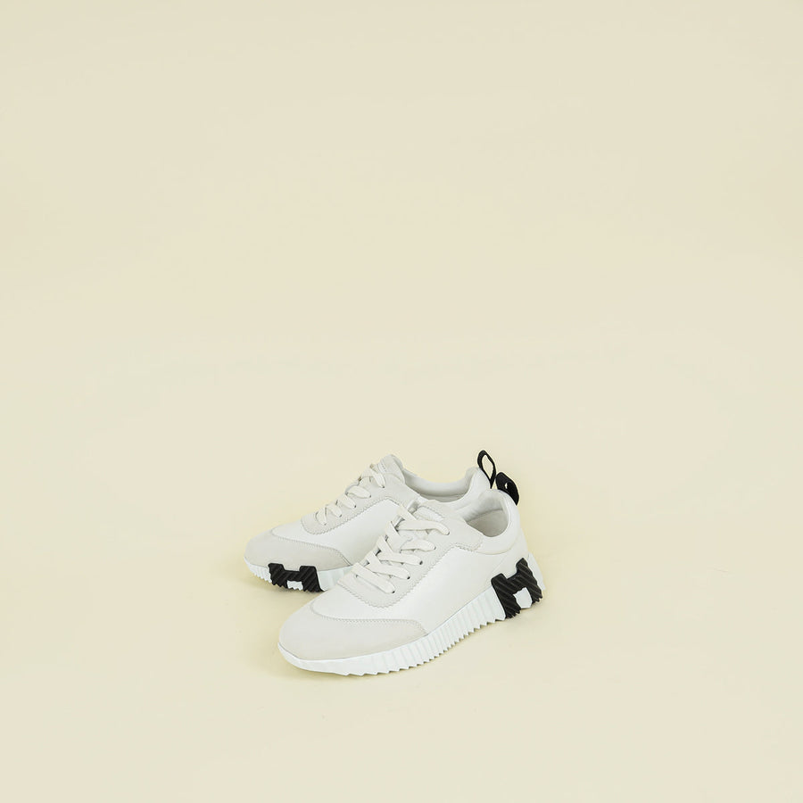Hermes Blanc Bouncing Sneaker 36