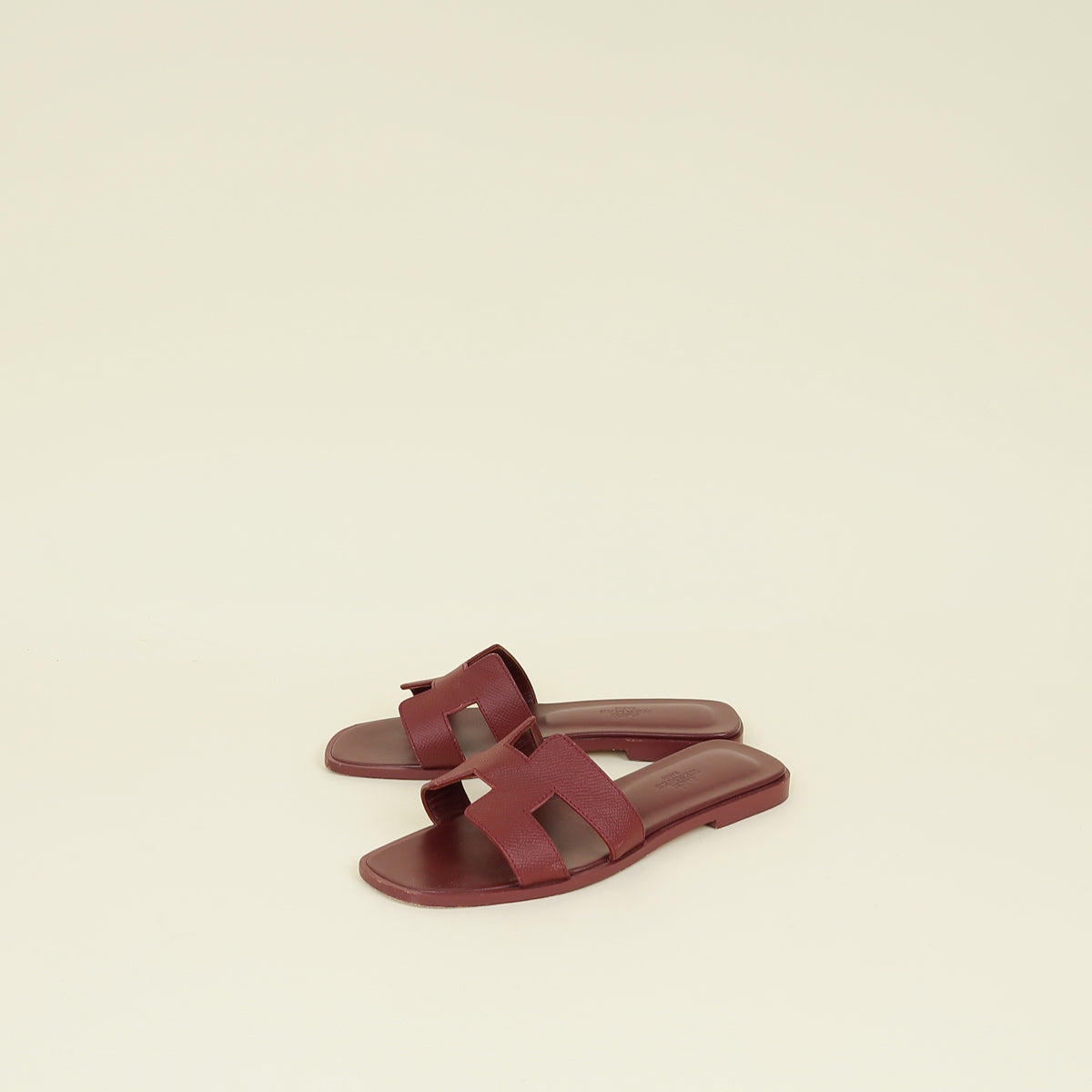 Hermes Rouge H Oran Sandal 36