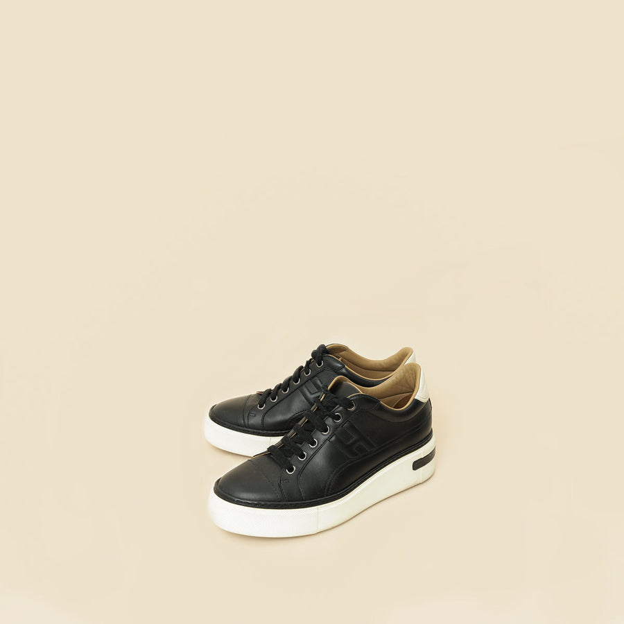 Hermes Black Polo Sneakers 37.5