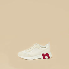 Hermes White Mesh Bouncing Sneakers 37.5