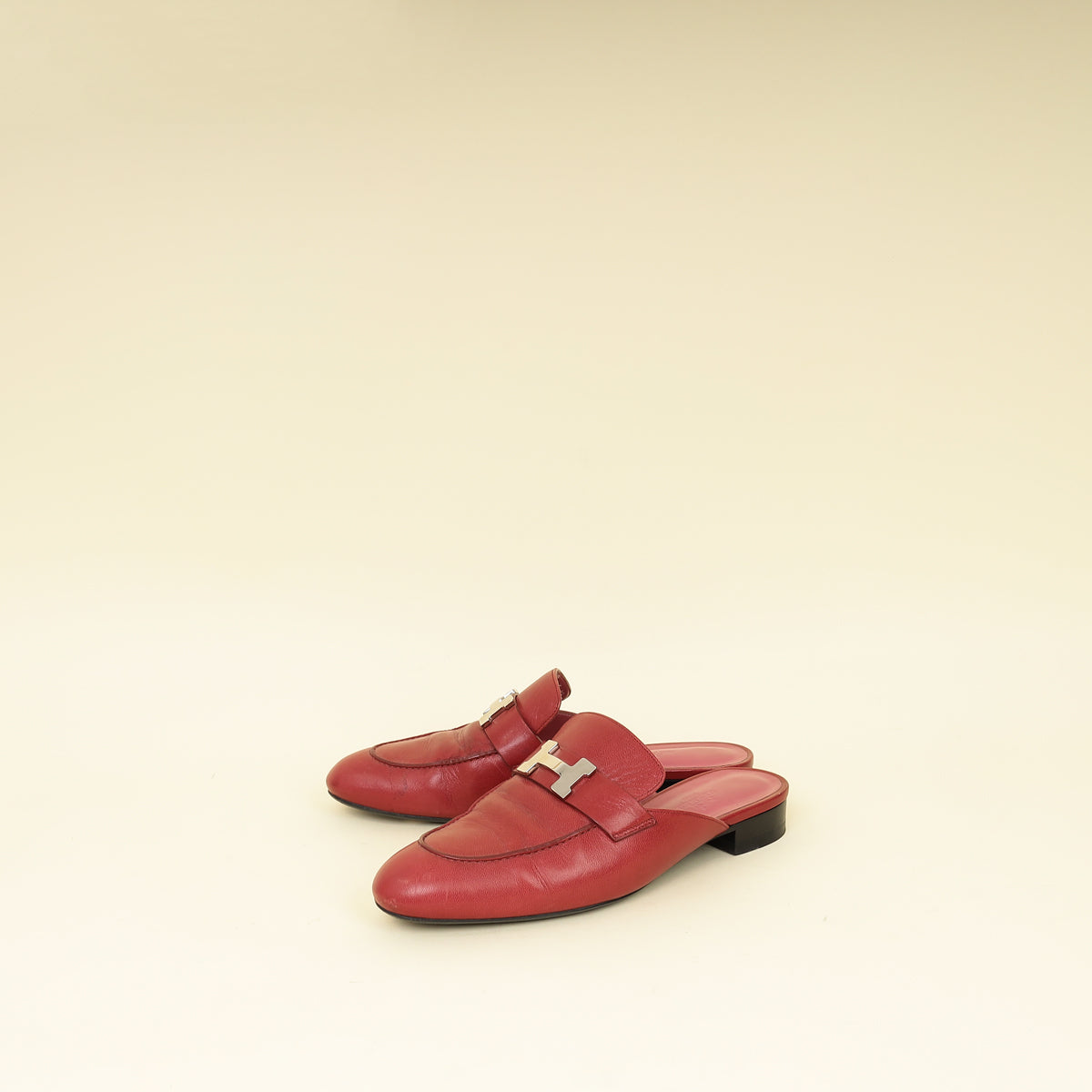 Hermes Rose De Venise Trocadero Mules 37.5