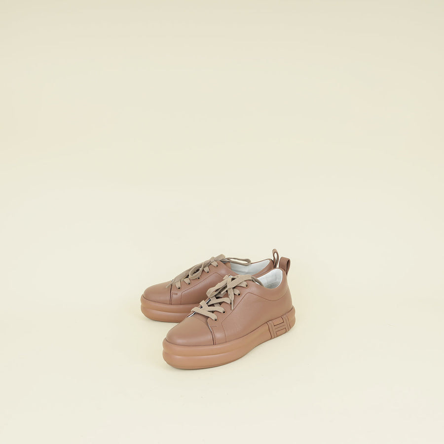 Hermes Rose Perle Happy Sneaker 37.5