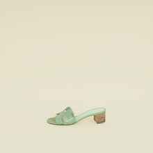 Hermes Vert Jade Lizard Oasis Sandals 37.5