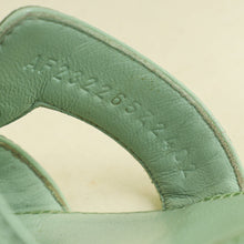 Hermes Vert Jade Lizard Oasis Sandals 37.5