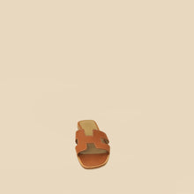 Hermes Gold Oran Sandals 37