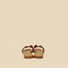 Hermes Gold Oran Sandals 37