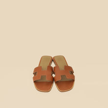 Hermes Gold Oran Sandals 37