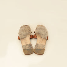 Hermes Gold Oran Sandals 37