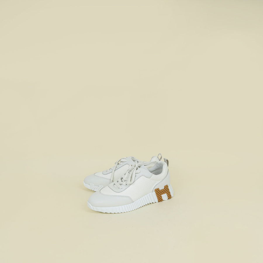 Hermes Blanc Bouncing Sneaker 37