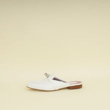 Hermes Blanc OZ Mules 37