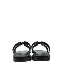 Hermes Noir Clou De Selle Oran Sandals 37