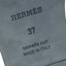 Hermes Noir Clou De Selle Oran Sandals 37