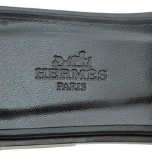 Hermes Noir Clou De Selle Oran Sandals 37