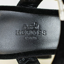 Hermes Noir Bossa Sandal 37