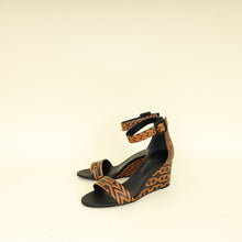 Hermes Bicolor Printed Acapulco Wedge Sandals 37