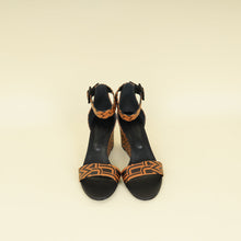 Hermes Bicolor Printed Acapulco Wedge Sandals 37