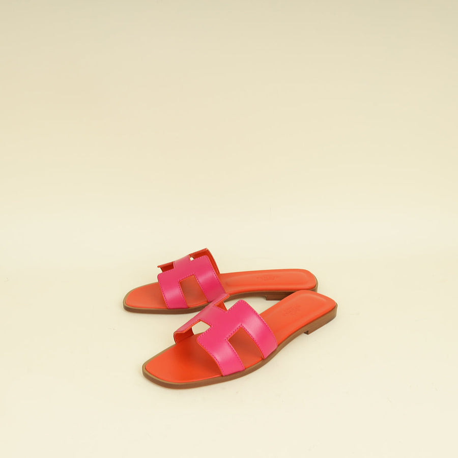Hermes Bicolor Oran Sandal 37