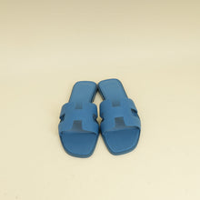 Hermes Bleu Bleuet Oran Sandal 37