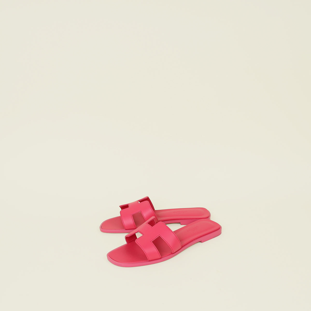 Hermes Rose Extreme Oran Sandals 37