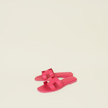 Hermes Rose Extreme Oran Sandals 37