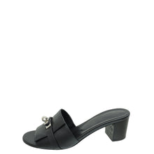 Hermes Noir Gigi 50 Sandals 38.5