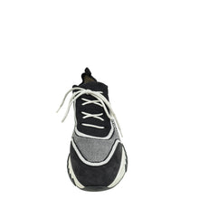 Hermes Bicolor Goatskin Suede Knit Addict Sneakers 38.5