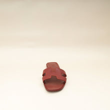 Hermes Bordeaux Oran Sandals 38.5