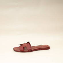 Hermes Bordeaux Oran Sandals 38.5