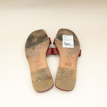 Hermes Bordeaux Oran Sandals 38.5