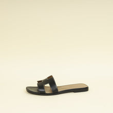 Hermes Noir Oran Sandal 38.5