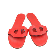Hermes Red Lisboa Sandals 38.5