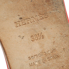 Hermes Red Lisboa Sandals 38.5