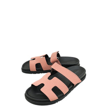 Hermes Bois De Rose Satin Chypre Sandals 38.5