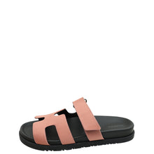 Hermes Bois De Rose Satin Chypre Sandals 38.5