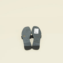 Hermes Noir Oran Sandal 38.5