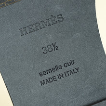 Hermes Noir Oran Sandal 38.5
