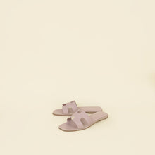 Hermes Rose Porcelaine Oran Sandals 38.5