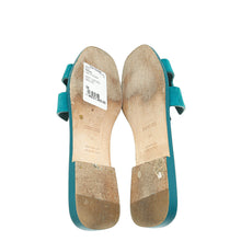Hermes Vert Oxford Suede Oran Sandal 38