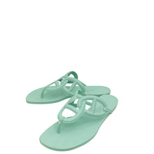 Hermes Vert Embrun Rubber Egerie Sandal 38